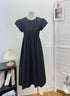 Summer Round Neckline Short Sleeves Maxi Dress